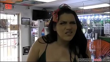 Enormous Ass Plus-size Angelina Castro Porks Shop Holder For Smoke