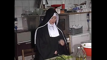 German Nun Analed In Kitchen