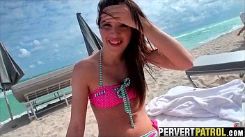 Brown-haired Beach Teenager Picked Up And Given The Bone Natalie Heart.1