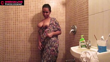 Indian Amateur Honies Lily Getting Off Fuck-a-thon In Bathroom