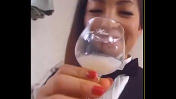 Asian Waitress Oral Jobs And Jizm Drink