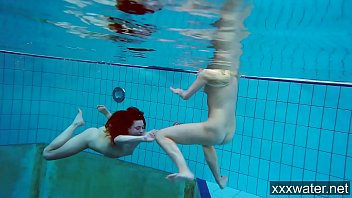 Torrid Russian Femmes Swimming In The Pool