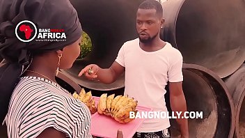 A Nymph Who Sales Banana  Got  Romped By A Buyer While Training Him On How To Gobble The Banana