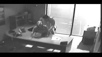 Security Camera Films Orgy At Office On Desk