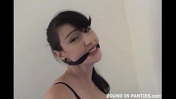 Natalie Minx Tied And Ball-gagged On A Chair